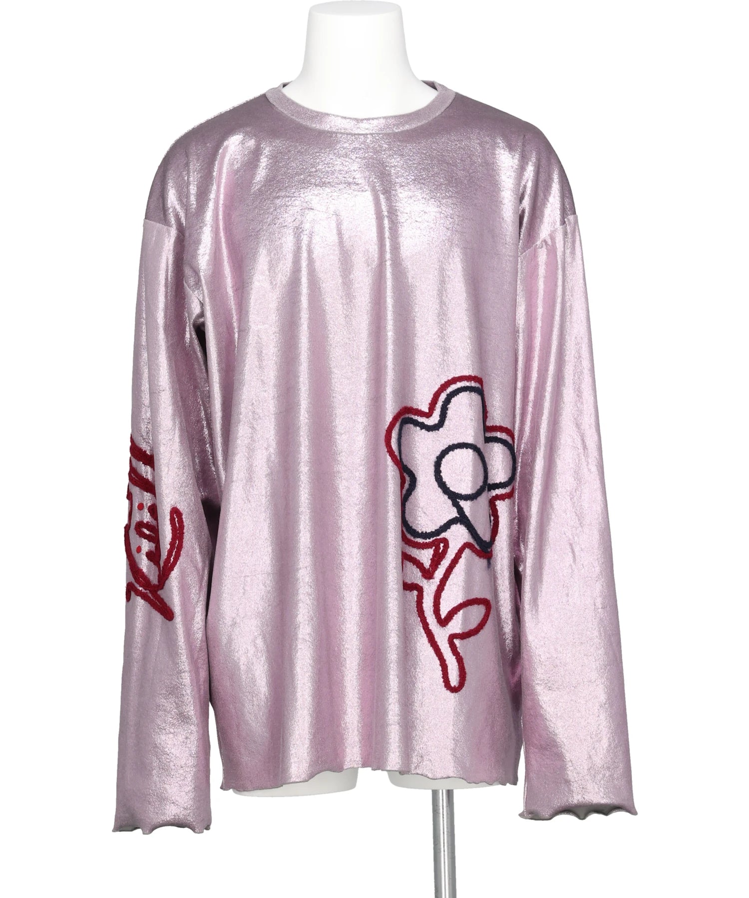 KIDILL(キディル) 2026SS FLOWER CORD EMBROIDERY VELOUR L/S TEE KL1080