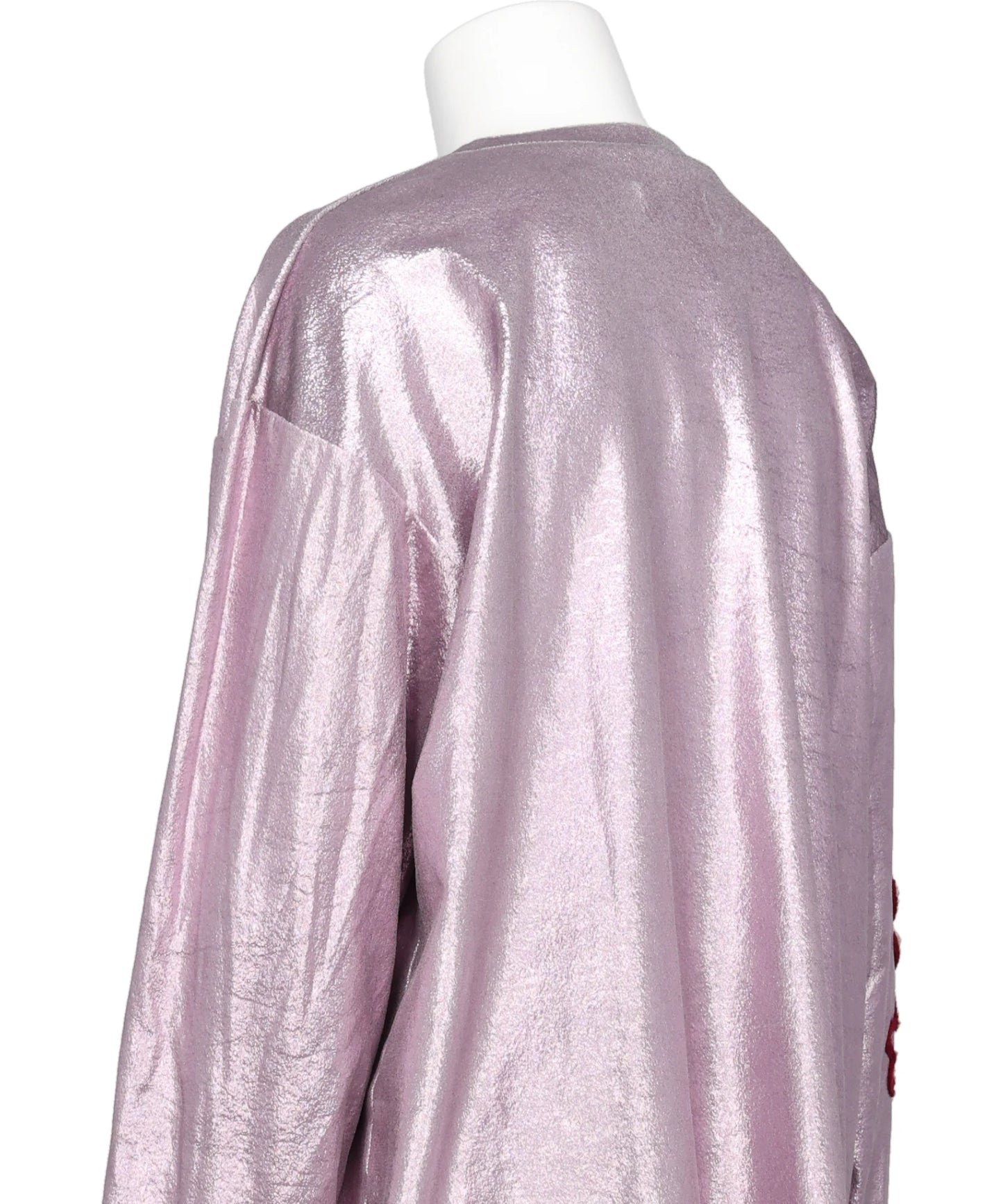 FLOWER CORD EMBROIDERY VELOUR L/S TEE