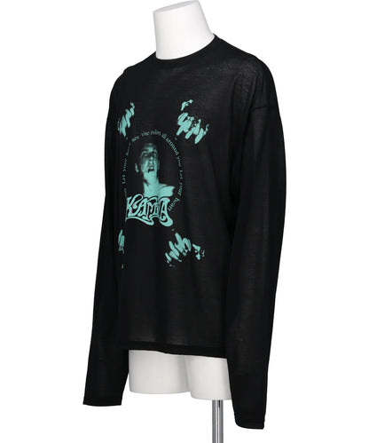 “JEALOUSY BOY” SHEER JERSEY L/S TEE