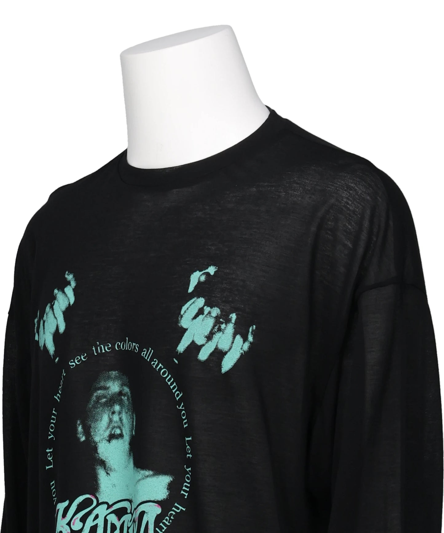 “JEALOUSY BOY” SHEER JERSEY L/S TEE