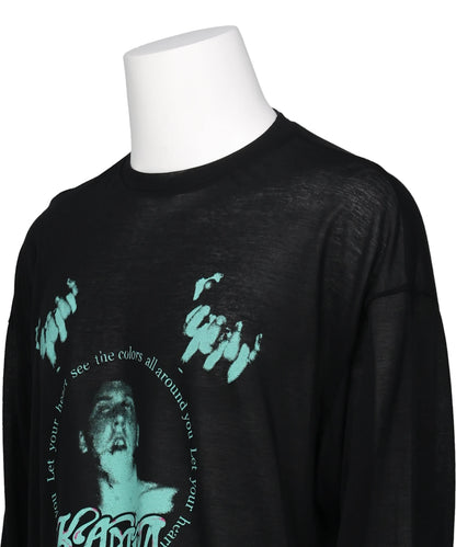 “JEALOUSY BOY” SHEER JERSEY L/S TEE