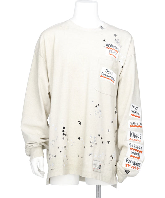 Maison MIHARA YASUHIRO(メゾンミハラヤスヒロ) 2026SS EMBELLISHED STICKER LONG SLEEVES TEE A16LT591