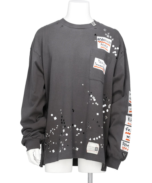 Maison MIHARA YASUHIRO(メゾンミハラヤスヒロ) 2026SS EMBELLISHED STICKER LONG SLEEVES TEE A16LT591