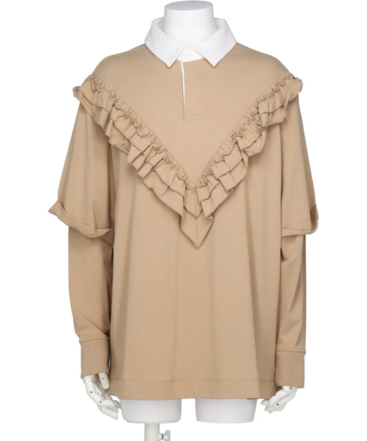 RUFFLE FRILL RUGBY SHIRT