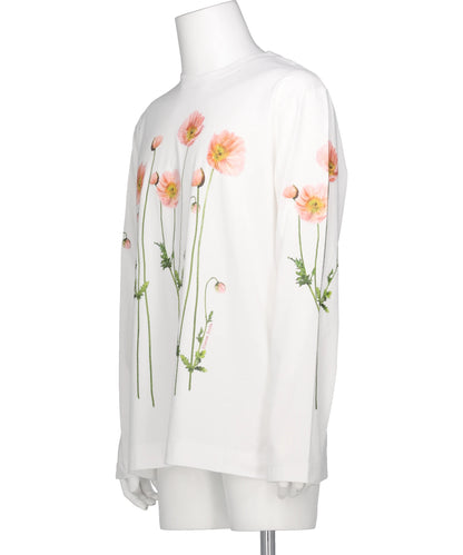 POPPY FIELD PRINT LONG SLEEVE T-SHIRT