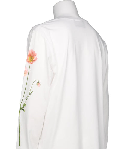 POPPY FIELD PRINT LONG SLEEVE T-SHIRT