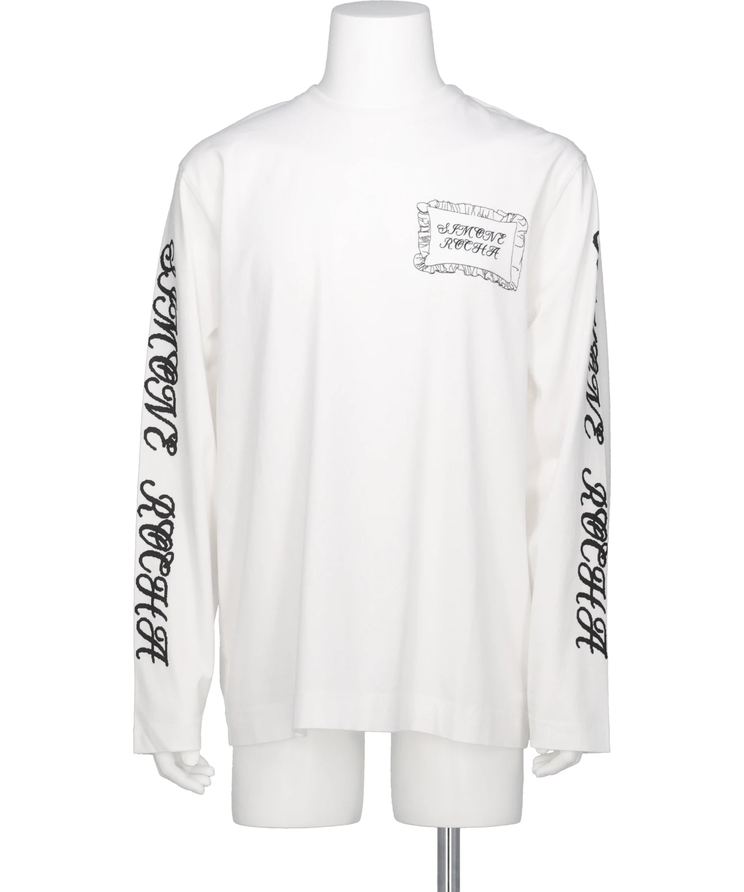 Simone Rocha(シモーネ ロシャ) 2026SS PILLOWCASE LOGO PRINT LS T-SHIRT 96762341005