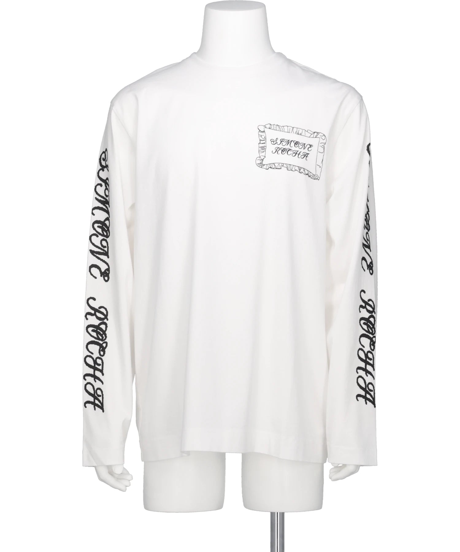 Simone Rocha(シモーネ ロシャ) 2026SS PILLOWCASE LOGO PRINT LS T-SHIRT 96762341005