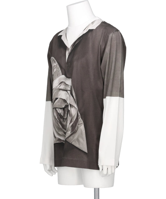 ROSE RUGBY TROMPE L'OEIL PRINTLONG SLEEVE T-SHIRT