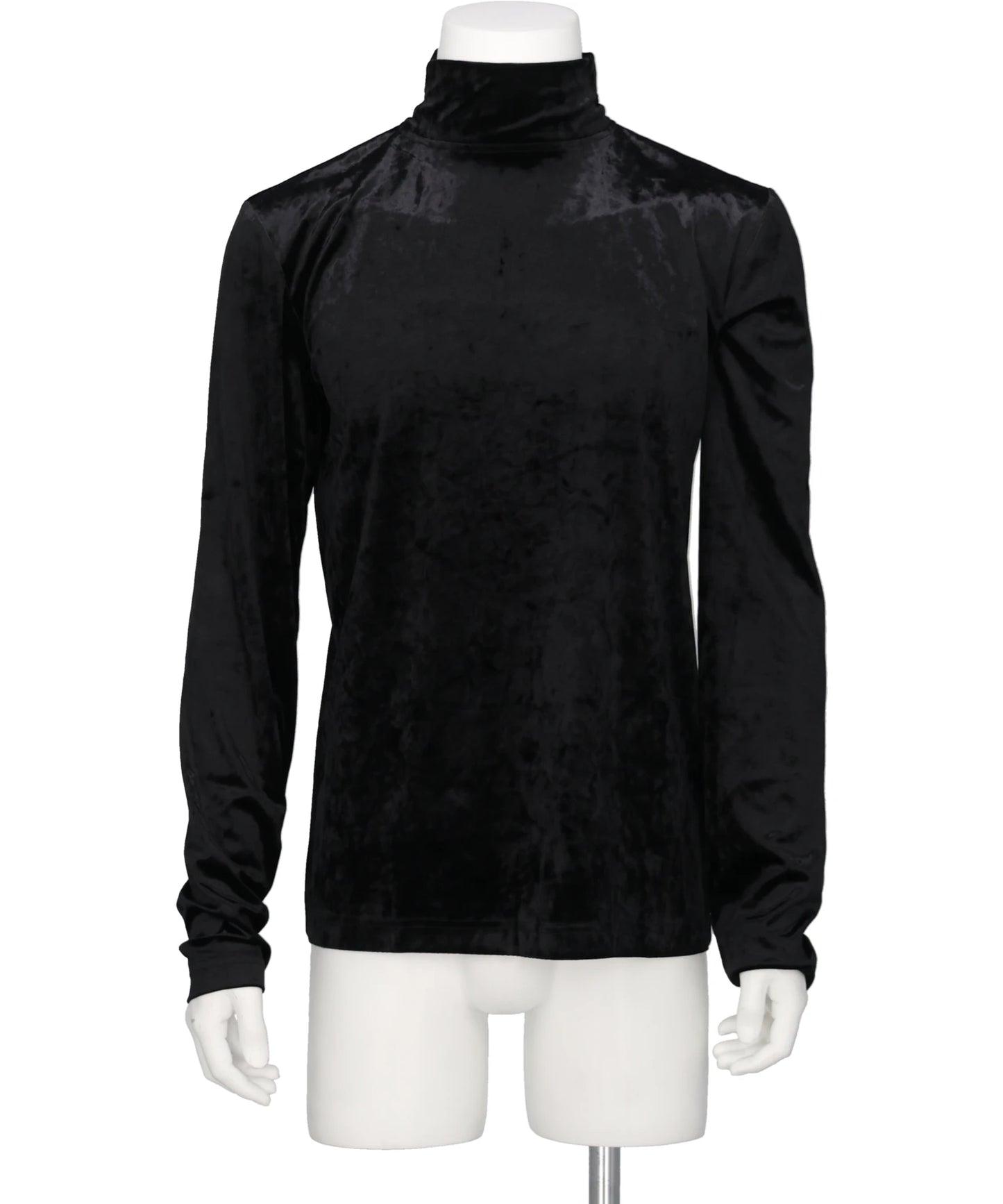 VELOUR HIGH NECK TOP