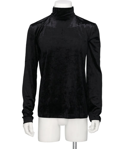 VELOUR HIGH NECK TOP