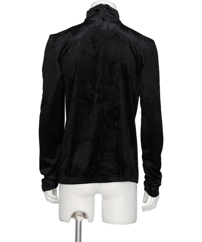 VELOUR HIGH NECK TOP
