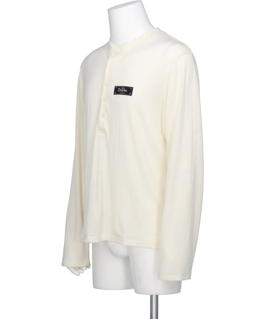 WOOL HENRY NECK L-S TEE