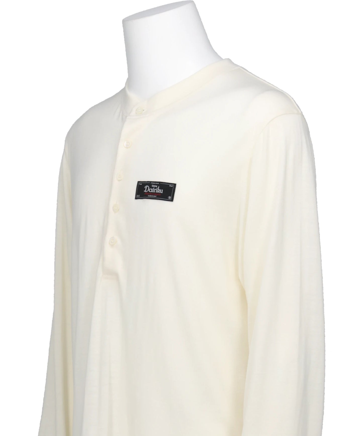 WOOL HENRY NECK L-S TEE