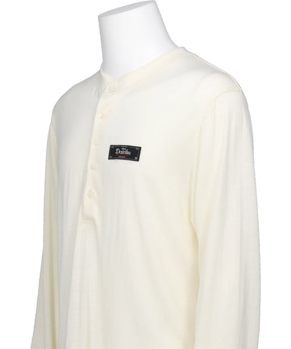 WOOL HENRY NECK L-S TEE