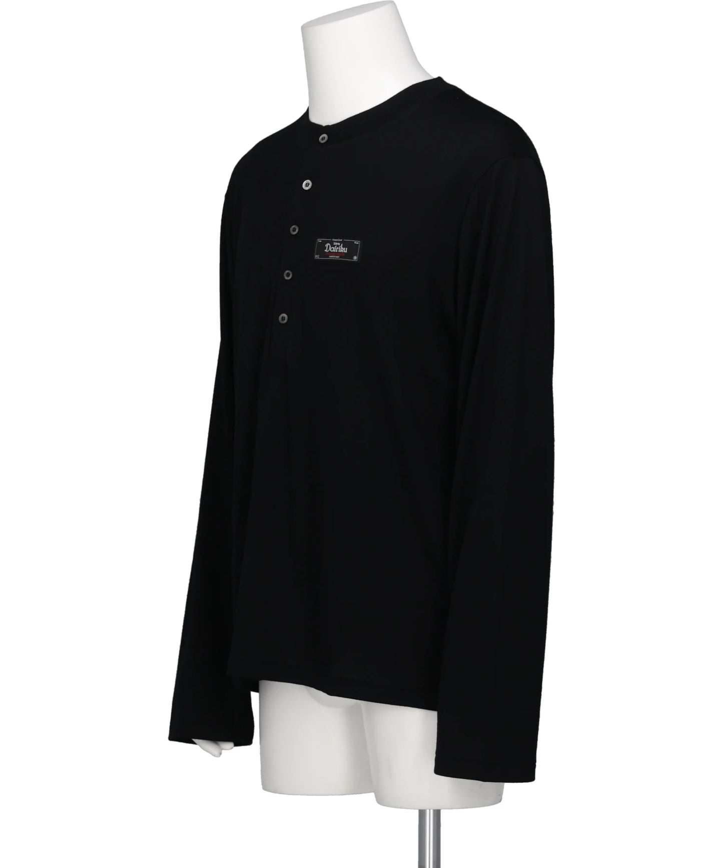 WOOL HENRY NECK L-S TEE