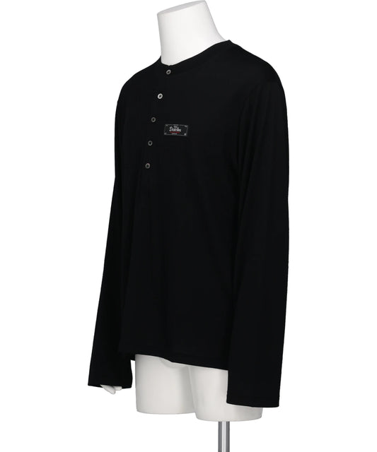WOOL HENRY NECK L-S TEE