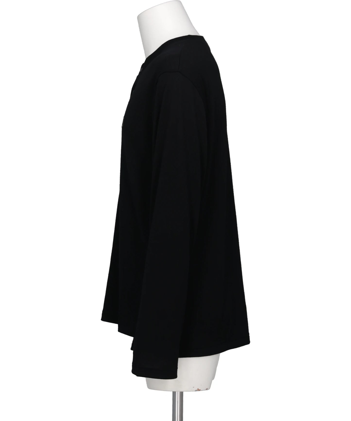 WOOL HENRY NECK L-S TEE