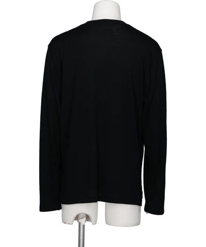 WOOL HENRY NECK L-S TEE