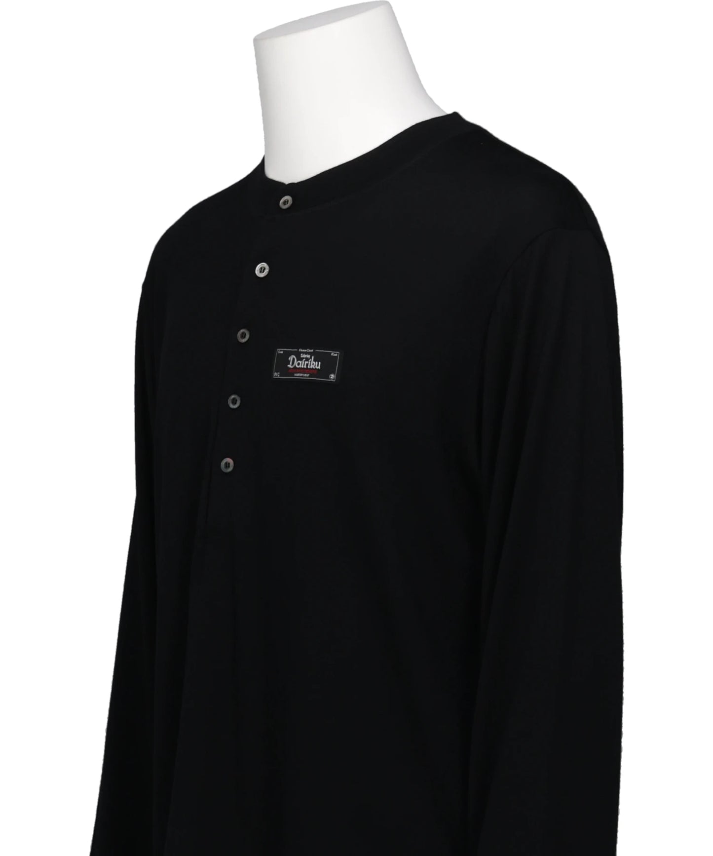 WOOL HENRY NECK L-S TEE