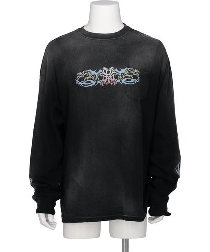 KAMIYA(カミヤ) 2026SS “ROSE-KMY” DISTRESSED LONG-SLEEVET-SHIRT G16LT087