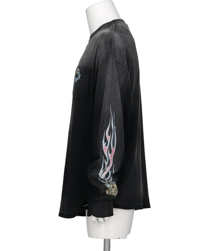 “ROSE-KMY” DISTRESSED LONG-SLEEVET-SHIRT