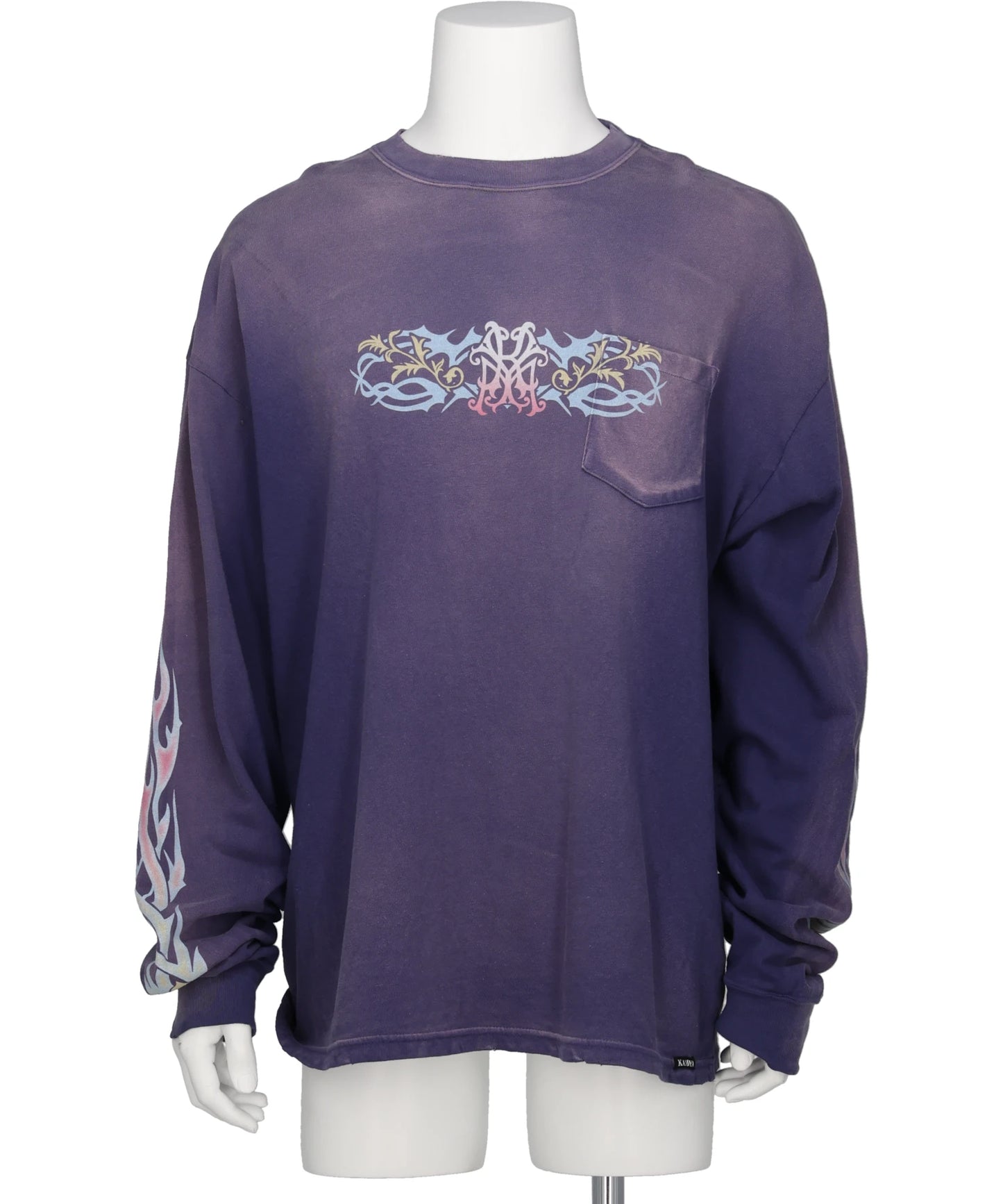 KAMIYA(カミヤ) 2026SS “ROSE-KMY” DISTRESSED LONG-SLEEVET-SHIRT G16LT087