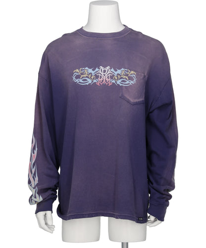 KAMIYA(カミヤ) 2026SS “ROSE-KMY” DISTRESSED LONG-SLEEVET-SHIRT G16LT087