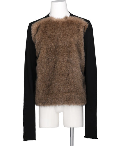 JOHN LAWRENCE SULLIVAN(ジョンローレンスサリバン)SWEAT PULLOVER WITH FUR