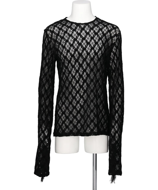 JOHN LAWRENCE SULLIVAN(ジョンローレンスサリバン) 2026AW LACE PULLOVER WITH FRINGE 5B008-0226-05