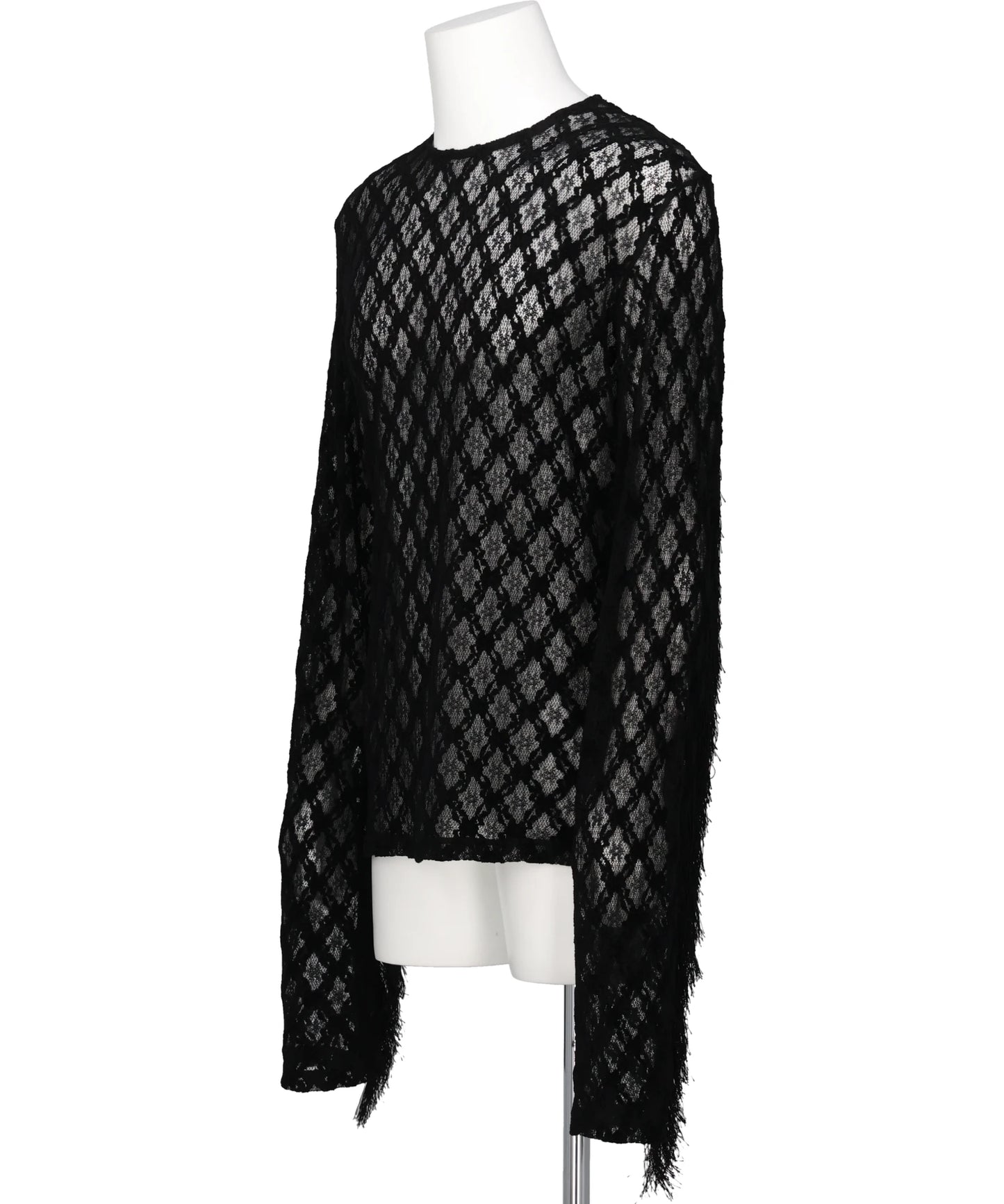 LACE PULLOVER WITH FRINGE