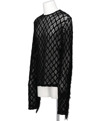 LACE PULLOVER WITH FRINGE