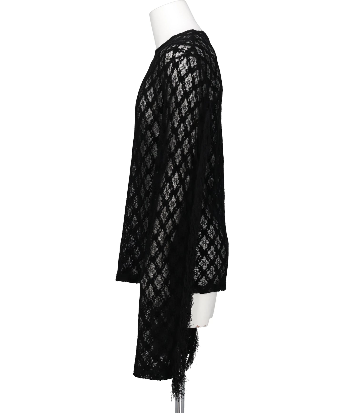 LACE PULLOVER WITH FRINGE