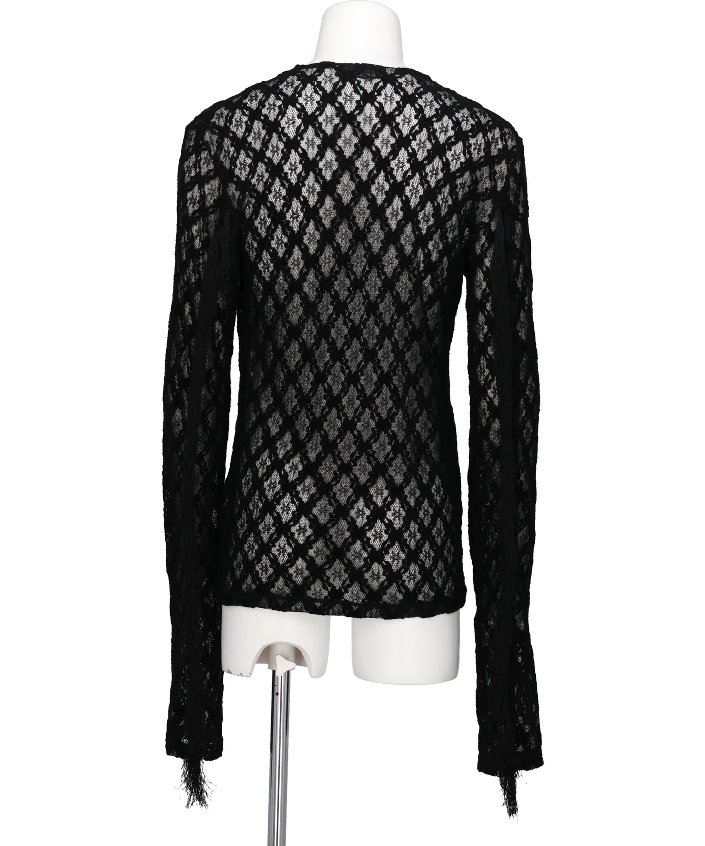 LACE PULLOVER WITH FRINGE