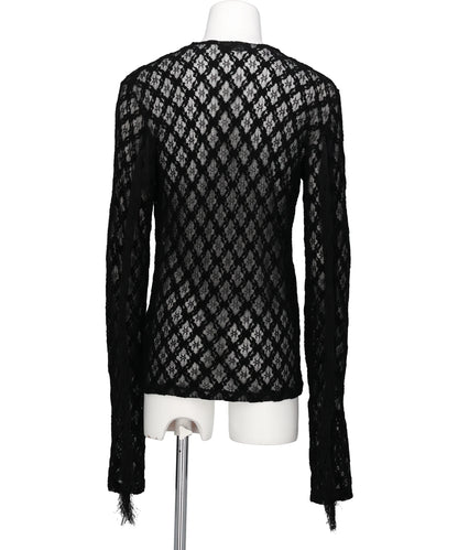 LACE PULLOVER WITH FRINGE