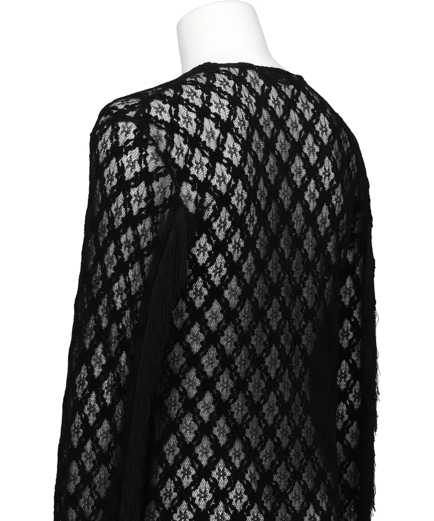 LACE PULLOVER WITH FRINGE