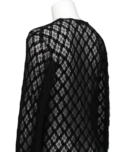 LACE PULLOVER WITH FRINGE