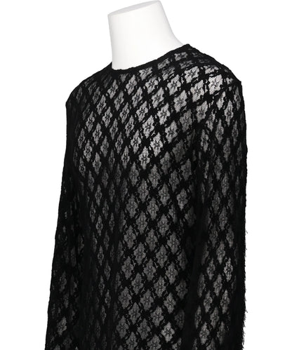 LACE PULLOVER WITH FRINGE