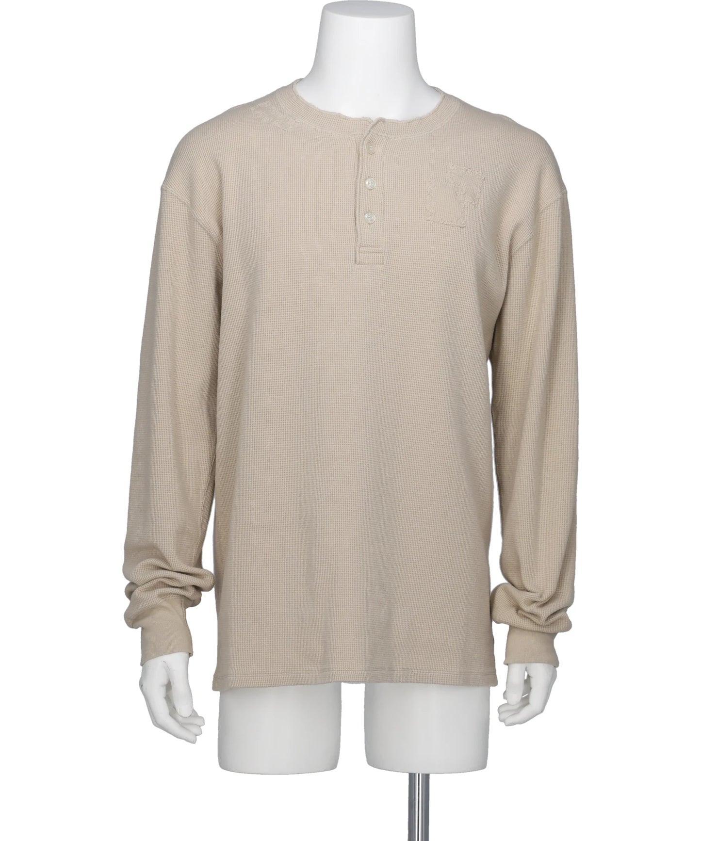 KAMIYA(カミヤ)BORD WAFFLEKNIT HENLEY L/S TEE