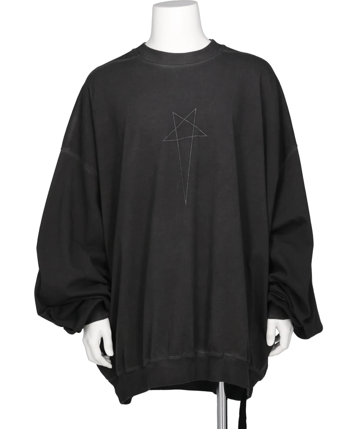 DRKSHDW(ダークシャドウ) 2026AW HUN CREWNECK - FADED BLACK/SILVER DU02F6267RIGDP4