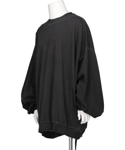 HUN CREWNECK - FADED BLACK/SILVER