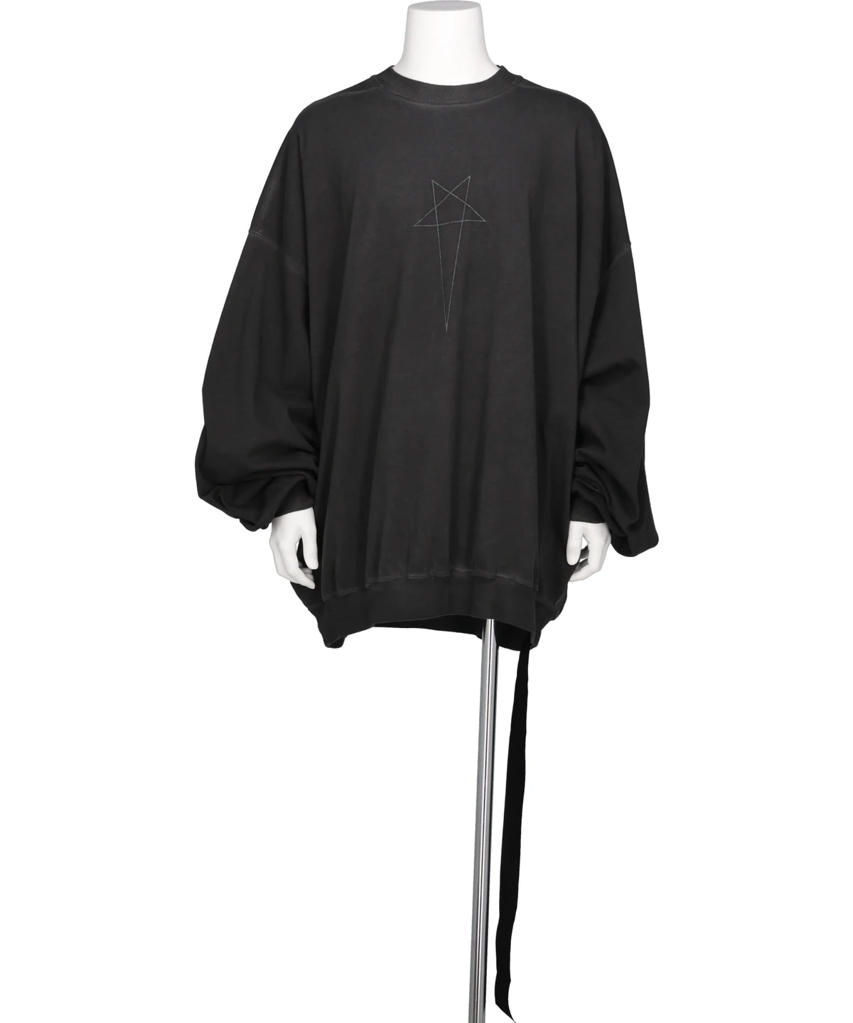 HUN CREWNECK - FADED BLACK/SILVER