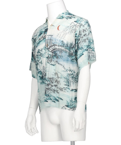 "JAPANESE PATTERN ALOHA" TRANSFER PRINT POLO KNIT