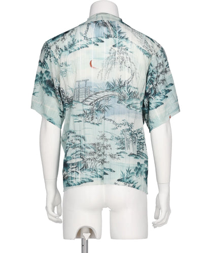 "JAPANESE PATTERN ALOHA" TRANSFER PRINT POLO KNIT