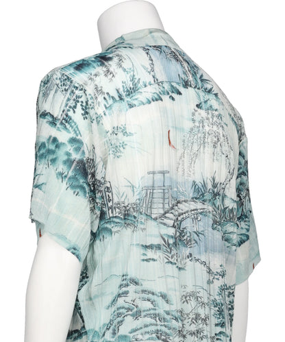 "JAPANESE PATTERN ALOHA" TRANSFER PRINT POLO KNIT