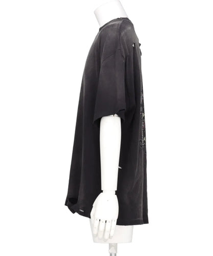 "KMY-SNAKE" DISTRESSED TEE