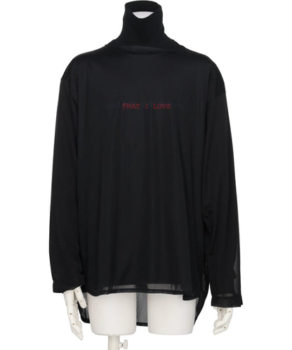 LAYERD HIGH NECK LONG SLEEVE PRINT T