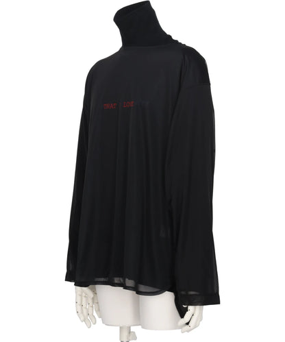 LAYERD HIGH NECK LONG SLEEVE PRINT T