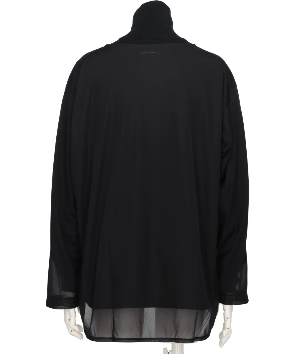 LAYERD HIGH NECK LONG SLEEVE PRINT T