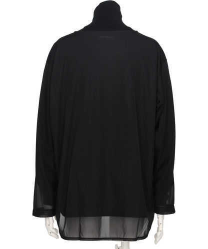 LAYERD HIGH NECK LONG SLEEVE PRINT T